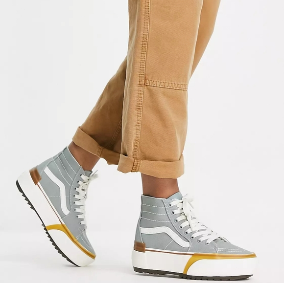 VANS NEW Old Skool Stacked Platform High Tops - Picture 2 of 16